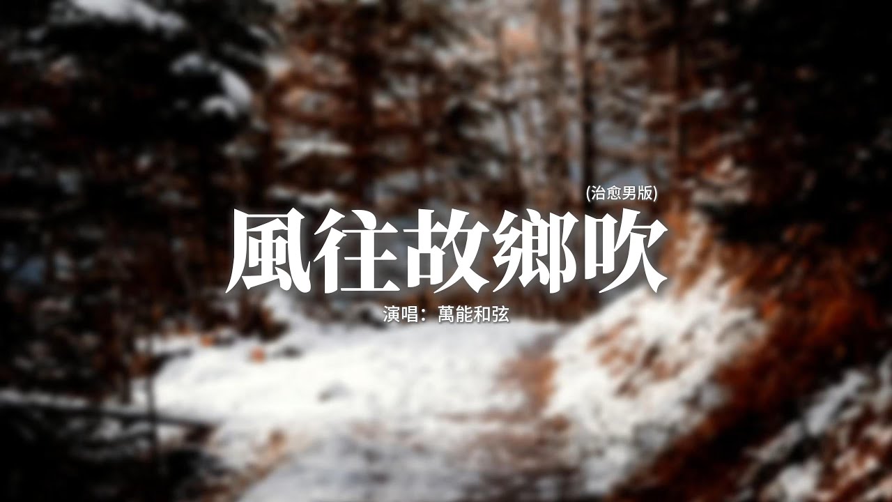 萬能和弦 - 風往故鄉吹 (治愈男版)『次次說要回，卻又次次往後推，等不忙等有時間，等到最後兩行淚。』【動態歌詞MV】