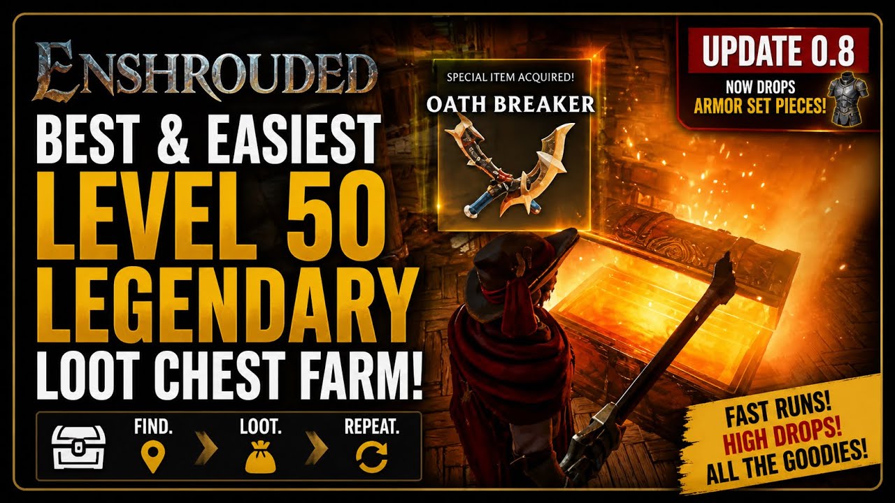 BEST Level 50 Legendary Loot Farm Fast & EASY! | Enshrouded 0.8