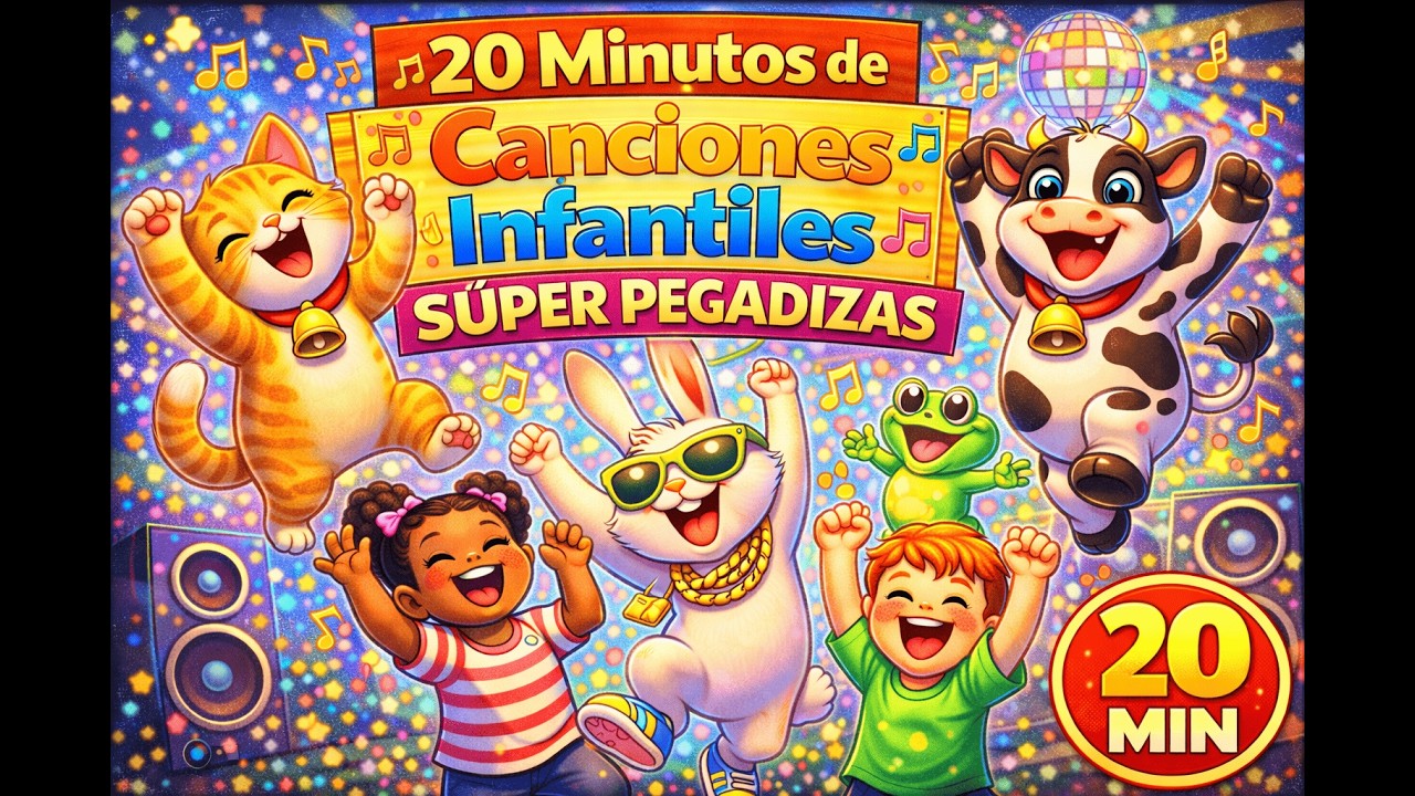 🎉 20 Minutos de Canciones Infantiles Súper Pegadizas   Baile y Diversión Total 🎶