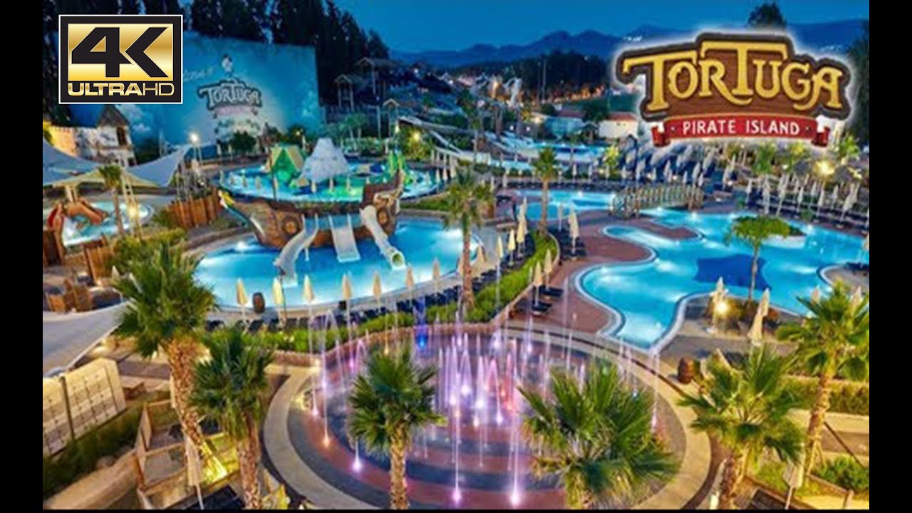 Aqua park Tortuga Pirate Island Theme & Water Park and Atlantique Holiday Club Kusadasi Turkey 4KUHD
