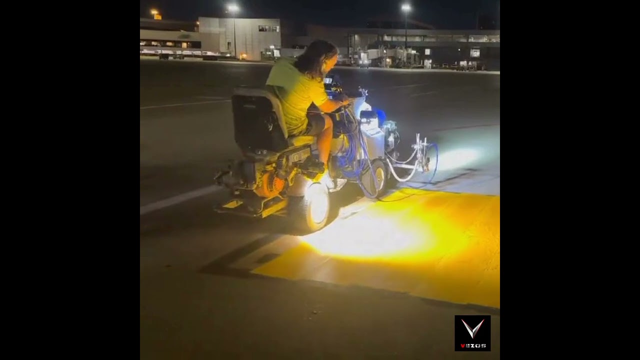 Airport Marking (PROSTRIPE 300 LINEMATIC) #linemarking #linestriping