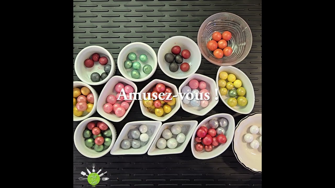 Test de coloration de perles avec les poudres Roxy & Rich