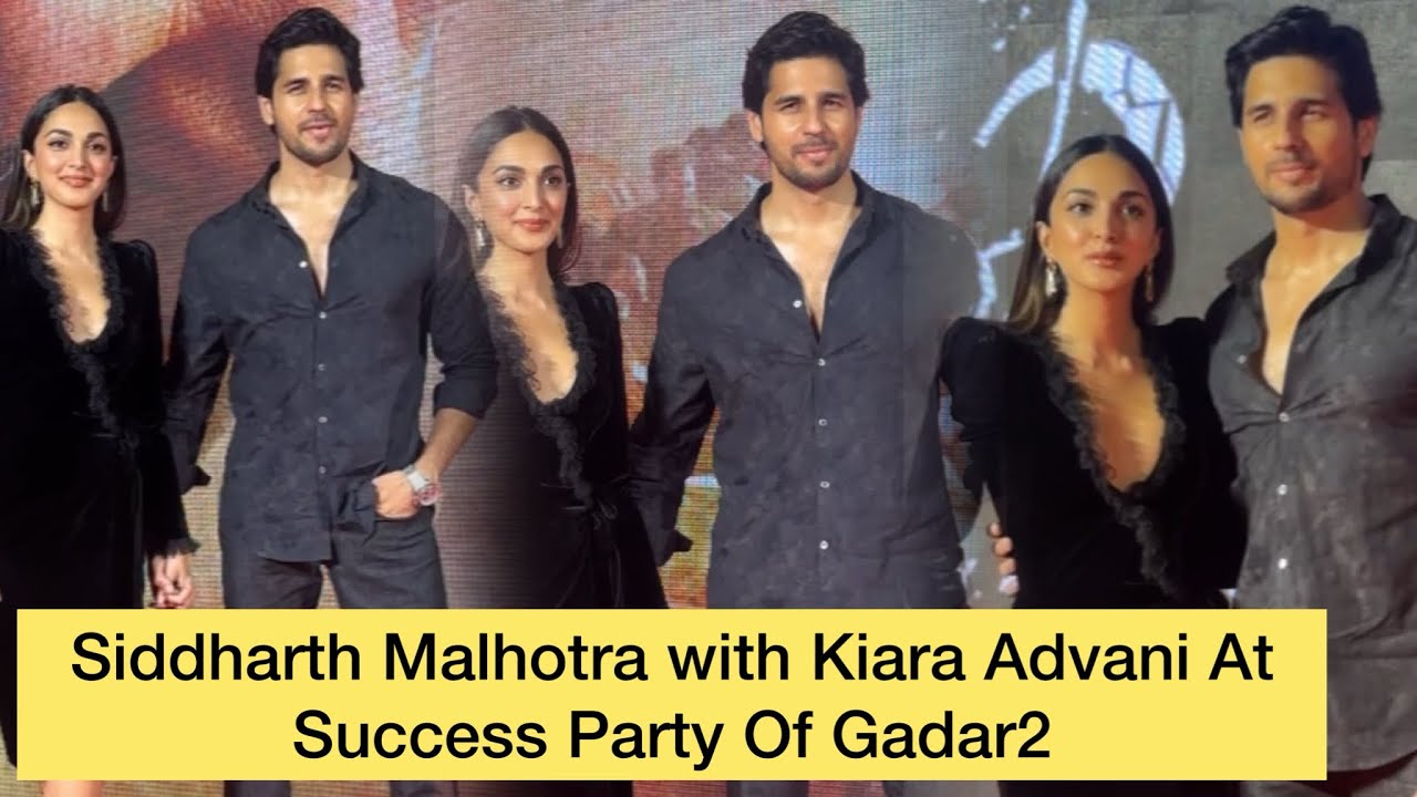 Best Couple Siddharth Malhotra with Gorgeous wife Kiara Advani At Success Party of Gadar2
