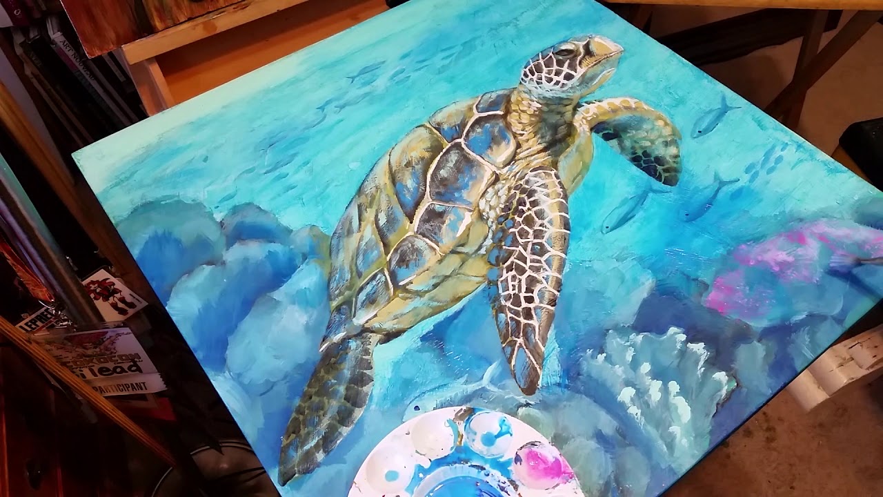 Painting a Sea Turtle