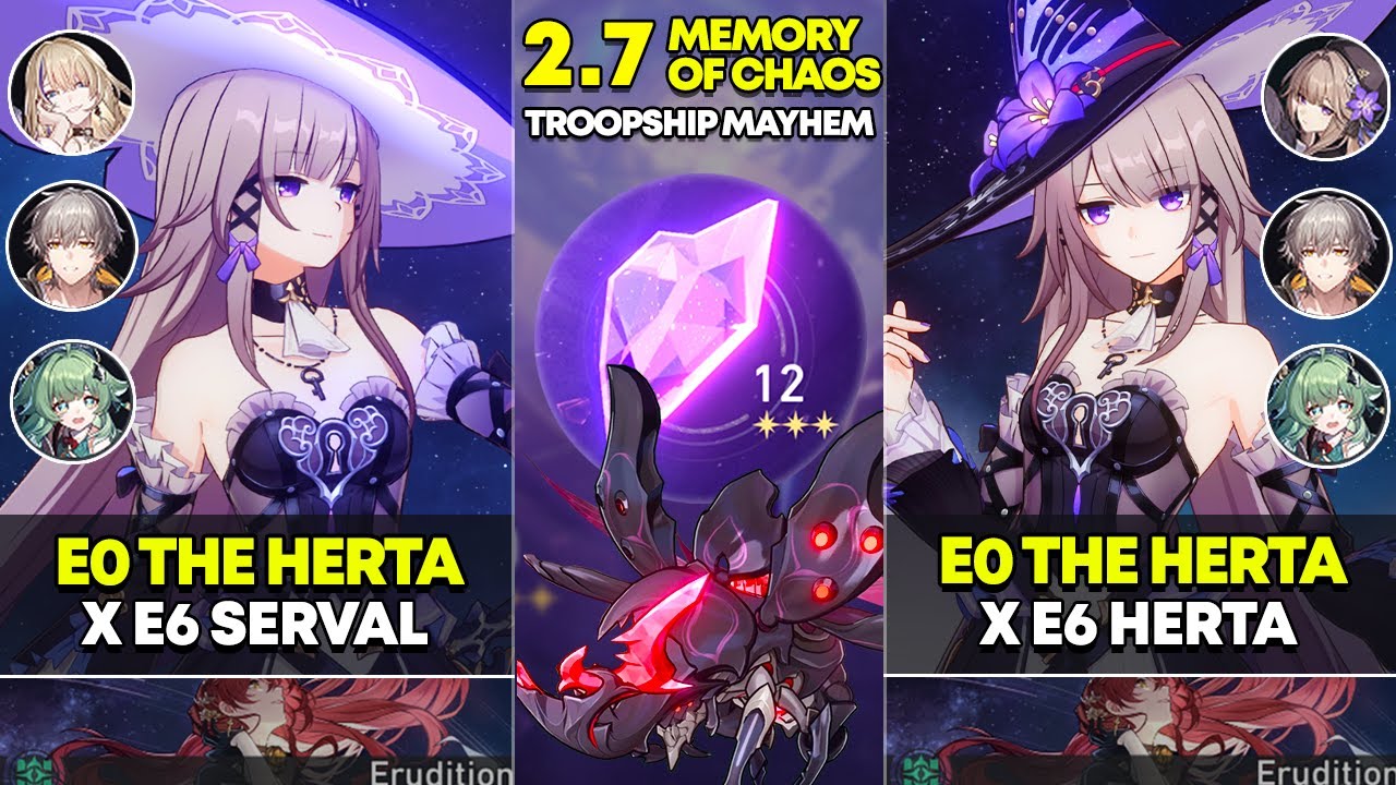 E0 The Herta x Serval & E0 The Herta x Herta | Memory of Chaos 12 | Honkai Star Rail 3.0