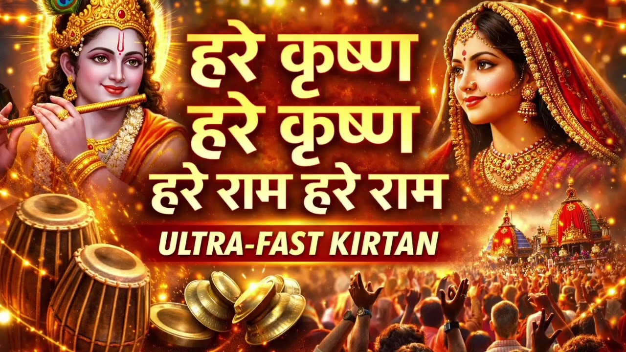 Hare Krishna Ultra-Fast Street Kirtan |  Nonstop Mahamantra | Devotional Power