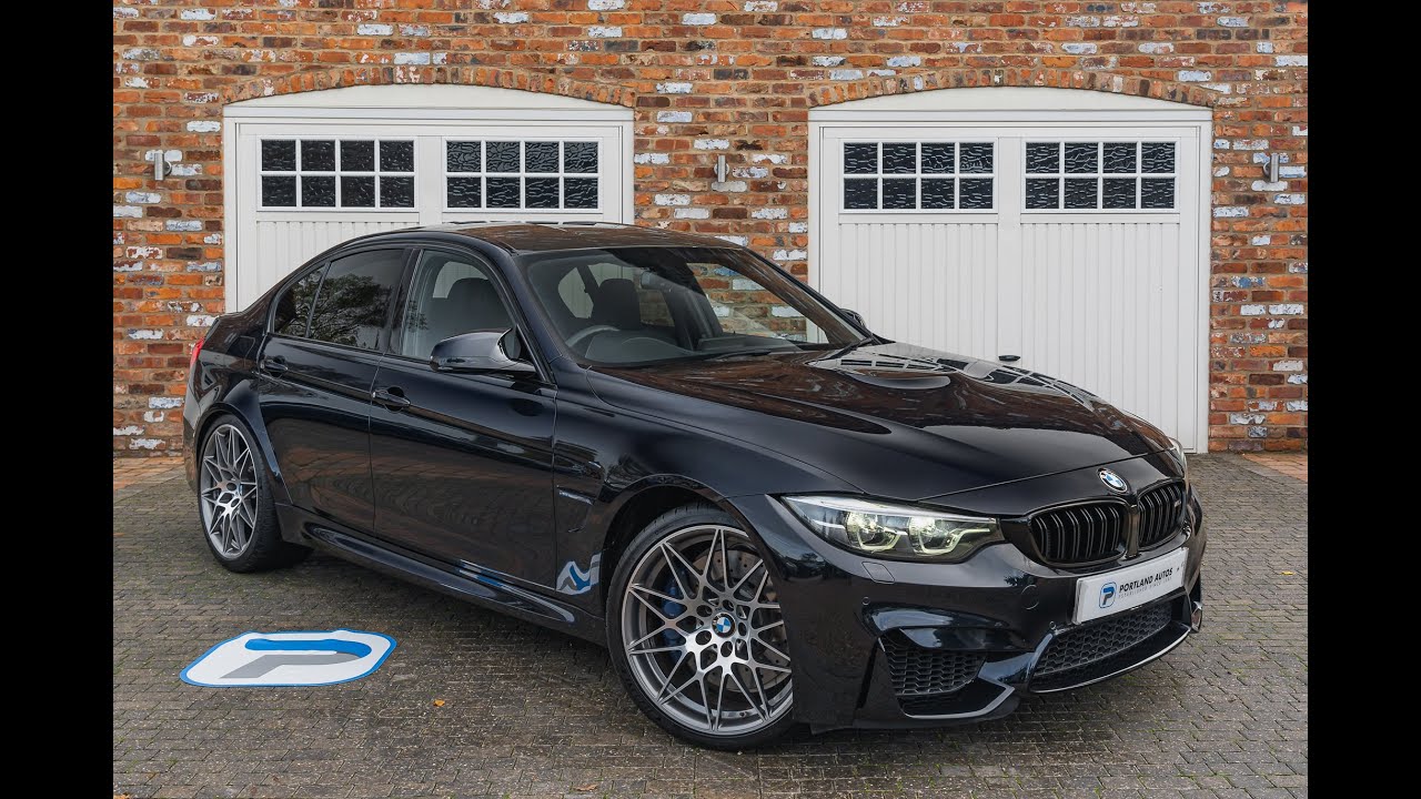 2017 17 BMW M3 COMPETITION IN AZURITE BLACK METALLIC WITH MERINO BLACK LEATHER