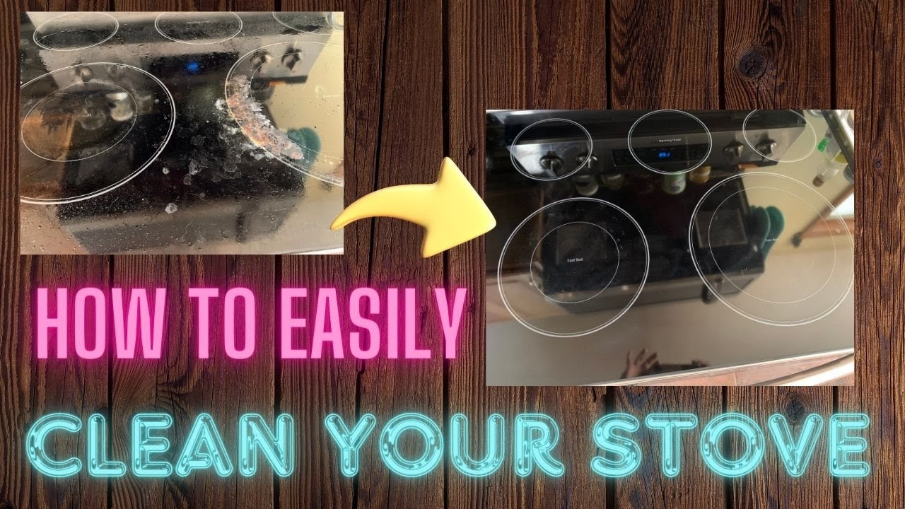 HOW TO CLEAN GLASS TOP STOVE || No harsh chemical 
