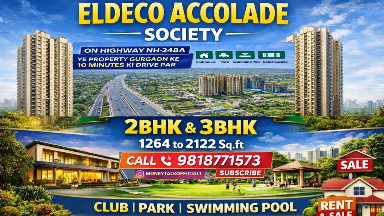ELDECO ACCOLADE SECTOR 2 SOHNA | 9818771573 | RENT & SALE |  (@Moneytalkofficial1 
