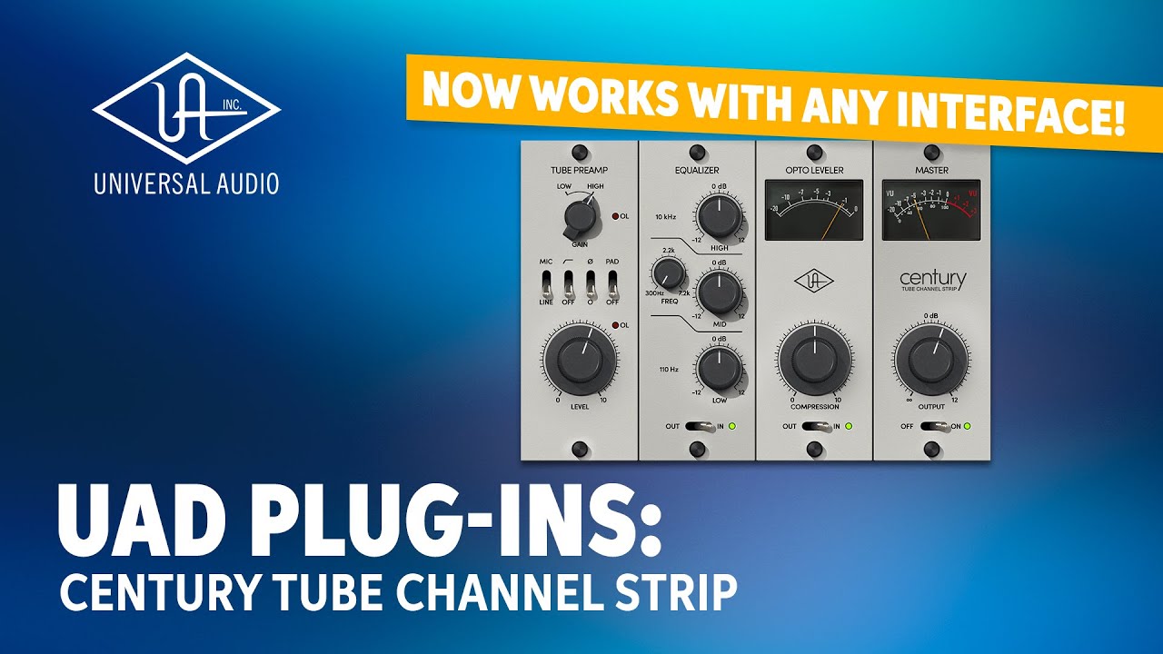 Universal Audio UAD Century Tube Channel Strip Plug-in Demo