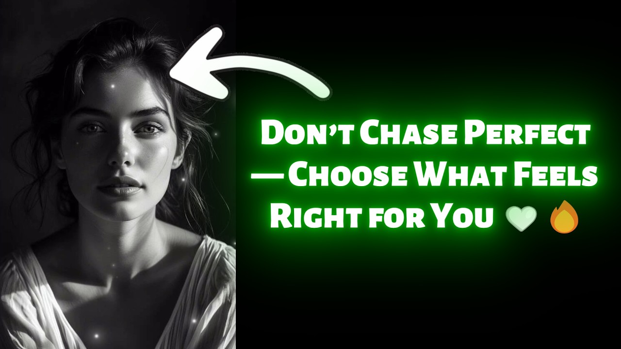 Don’t Chase Perfect — Choose What Feels Right for You 🤍🔥