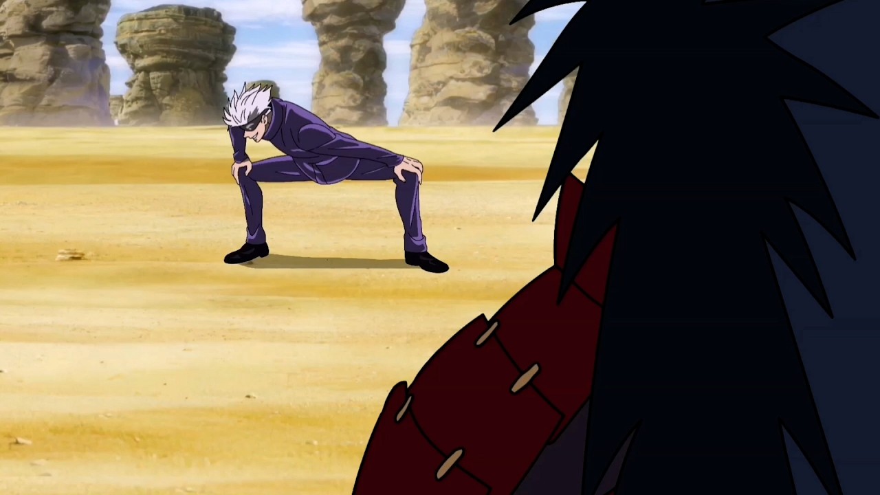 Madara battle of eye power with Gojo jujutsu kaisen