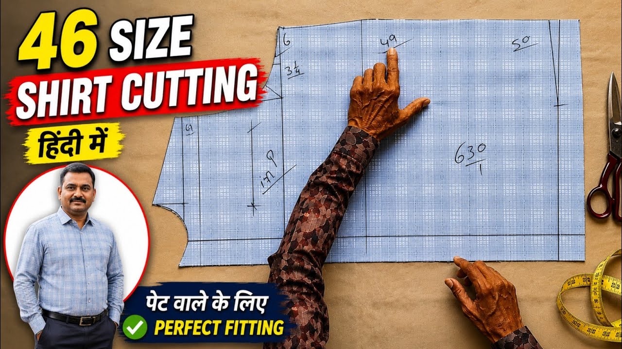 46 SIZE HEAVY STOMACH SHIRT CUTTING