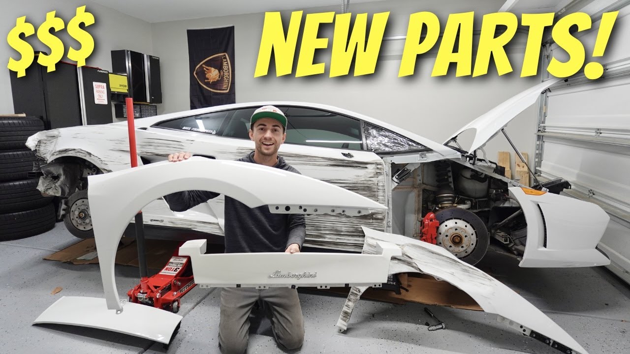 Replacing Damaged Body Panels After Crashing My Lamborghini Gallardo! Rebuild Part 2