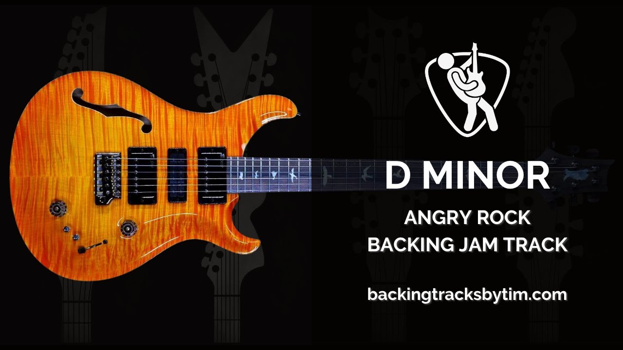 Angry Rock Backing Track Jam in D Minor | 140 BPM