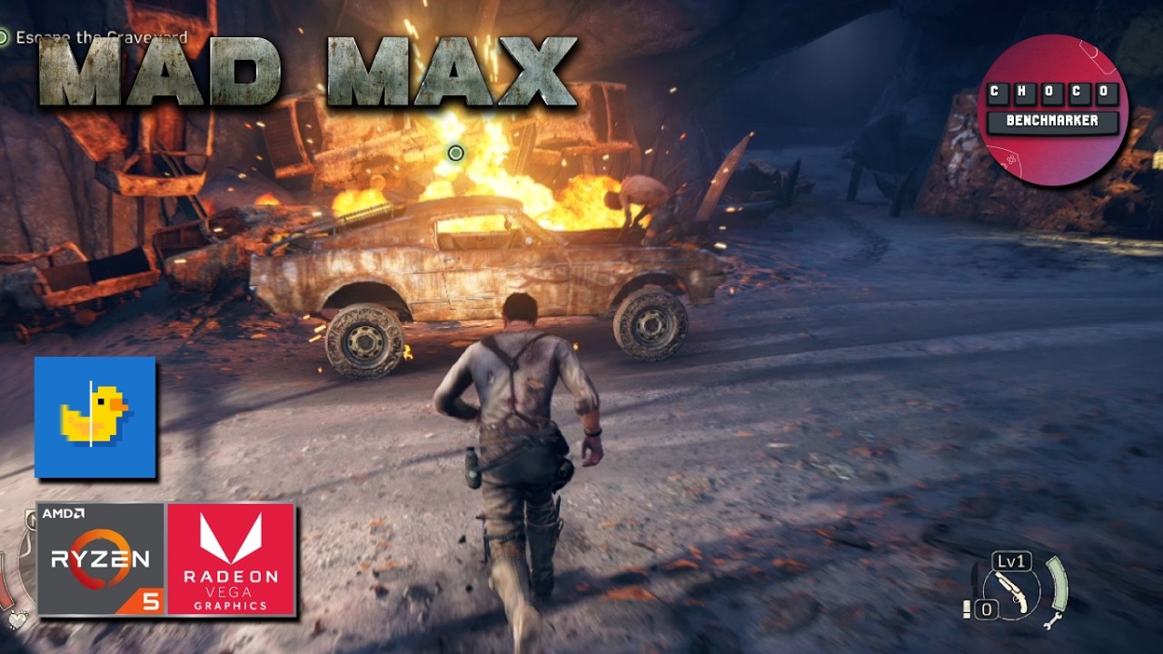 MAD MAX | Ryzen 5 2500U + Vega 8 | Lossless Scaling test on Low-End Laptop