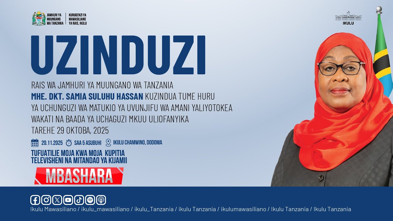 RAIS DKT. SAMIA AKIZINDUA TUME HURU YA UCHUNGUZI WA MATUKIO YA UCHAGUZI MKUU, 2025