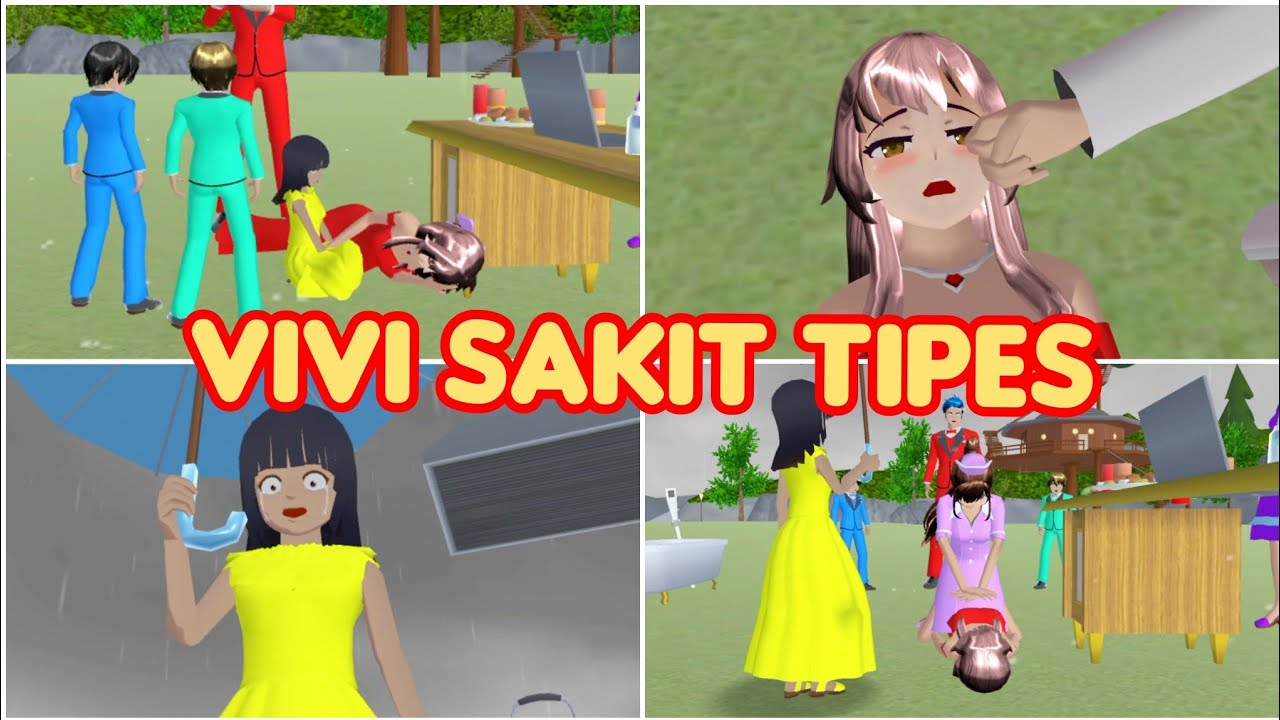 VIVI DI LARIKAN KE RUMAH SAKIT KENA TIPES || VLOG KING HAPPY FAMILY || SAKURA SCHOOL SIMULATOR