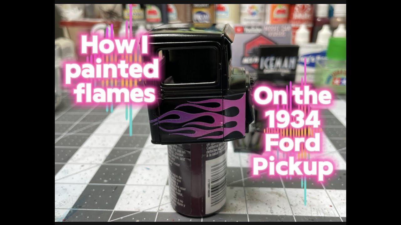 Painting flames. How I painted the flames on the AMT 1934 Ford Pickup.