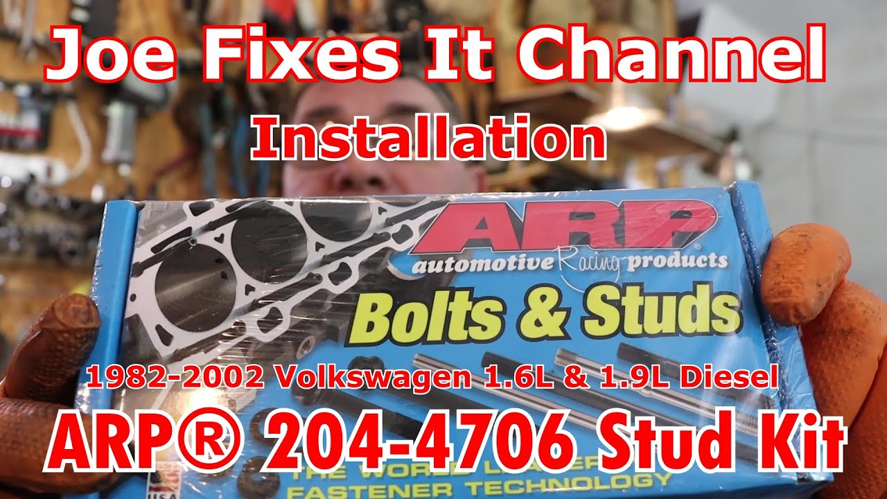 Installing ARP Stud Kit 204-4706 Cylinder Head Bolt 1982-2002 Volkswagen 1.6L & 1.9L Diesel  MK2