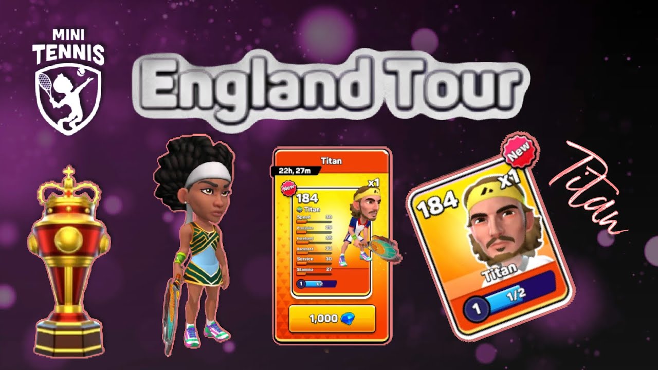 Mini Tennis - England Tour With Saturn Lee! New Legend Titan!