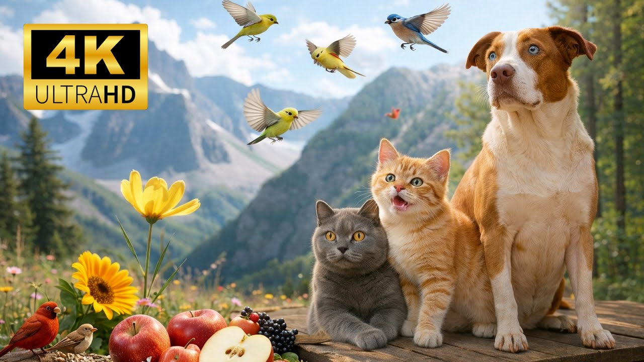 🔥 Pets Can’t Look Away 🐦😺🐶 | 1 Hour of Birds & Nature TV for Cats & Dogs | 4K HDR