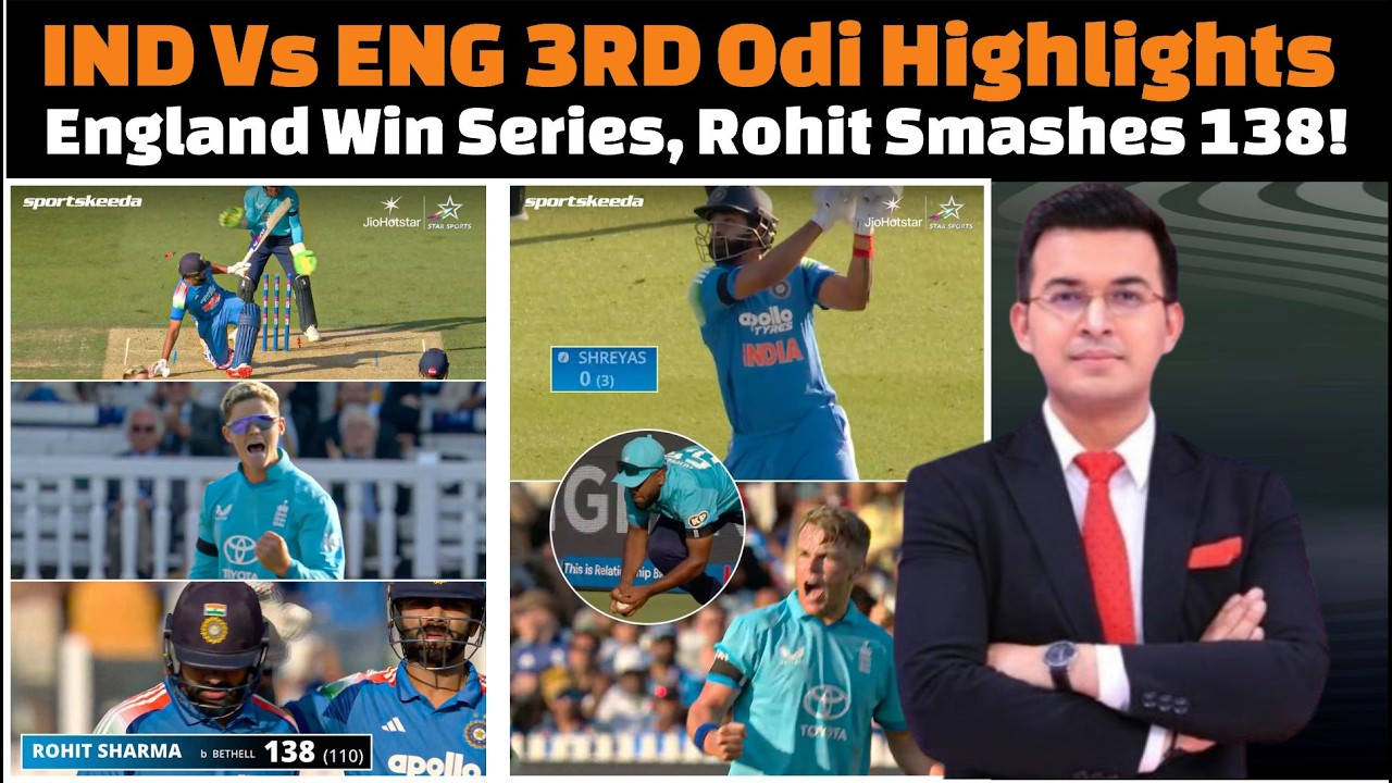 India vs England 3rd ODI Highlights Today / India vs England 3rd ODI Full Highlights Today.