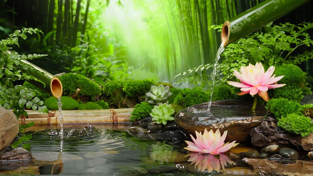 Relaxing Music with Running Water Sound | Deep Healing & Stress Relief