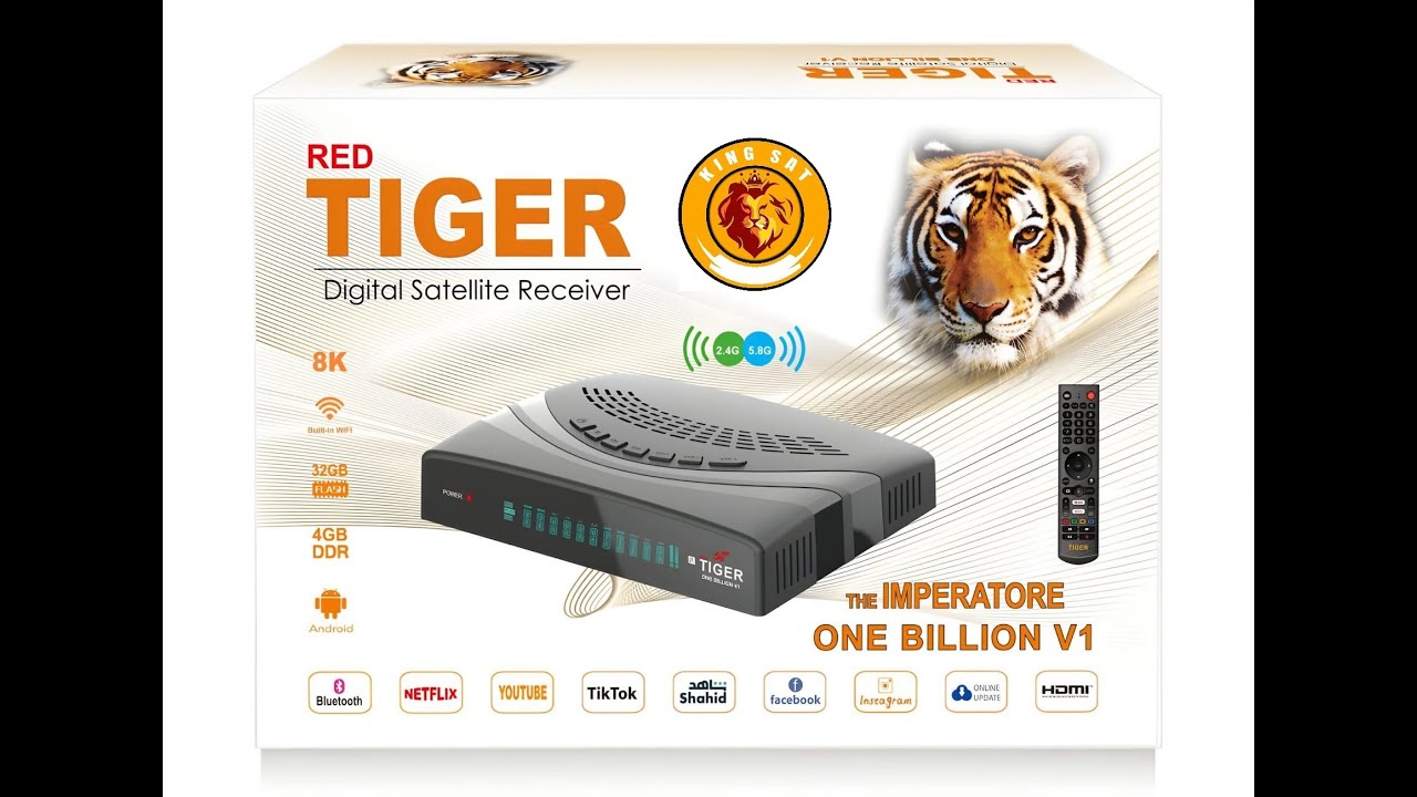 إستعراض أقوى رسيفر 4K اندرويد و فوريفر  فى العالم💪 رسيفر تايجر الامبراطور🐯 TIGER ONE  BILLION 8K