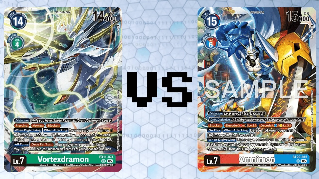 Vortexdramon vs Omnimon | AD01 | Digimon Card Game