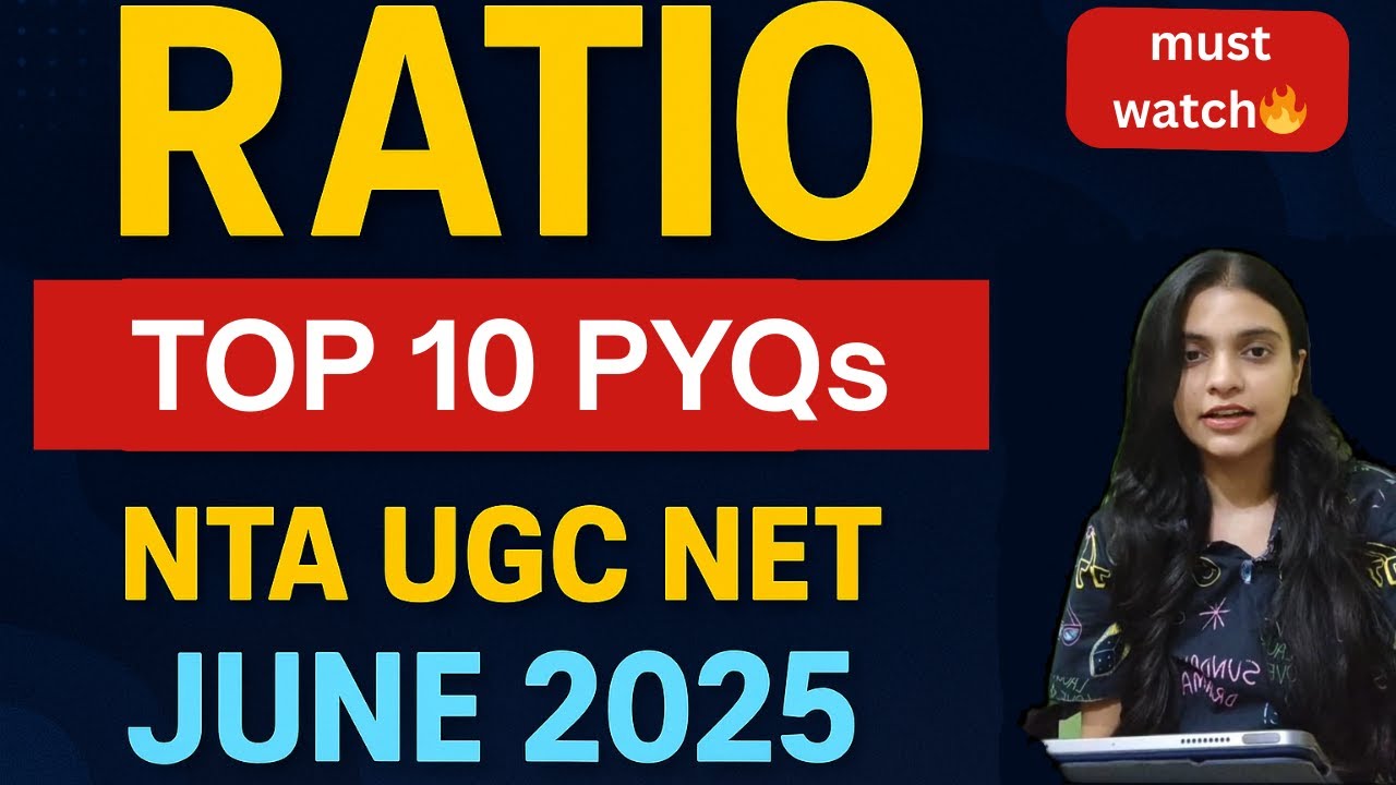 Ratio TOP 10 PYQs || NTA UGC NET PAPER 1 || #ntaugcnet #ntanet