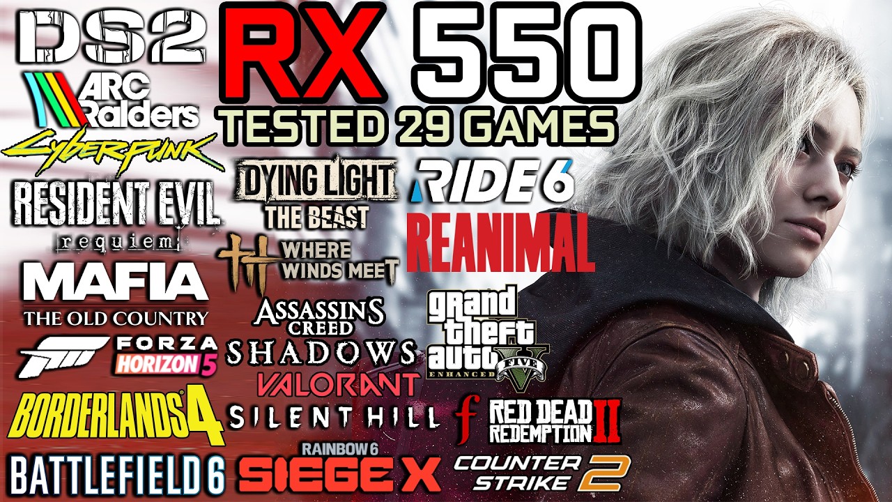 RX 550 in 2026 : Test in 29 Games - Gaming Test in 2026