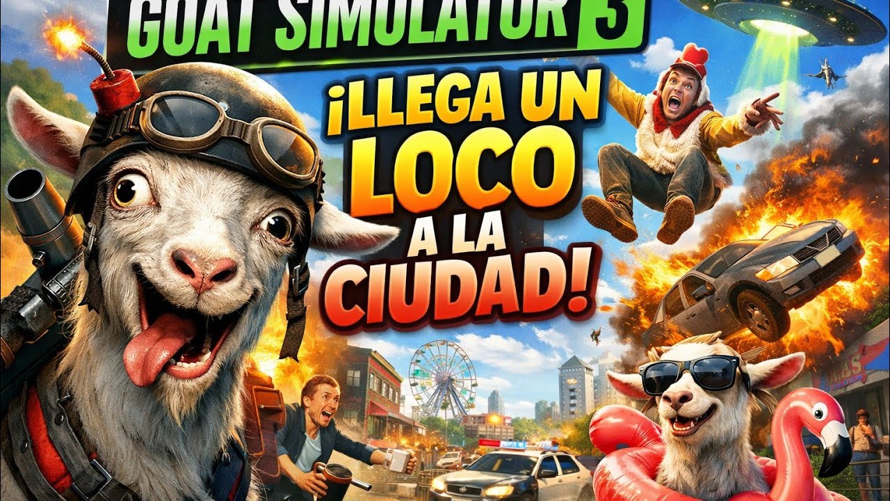 Goat Simulator 3 un loco llega a la ciudad
