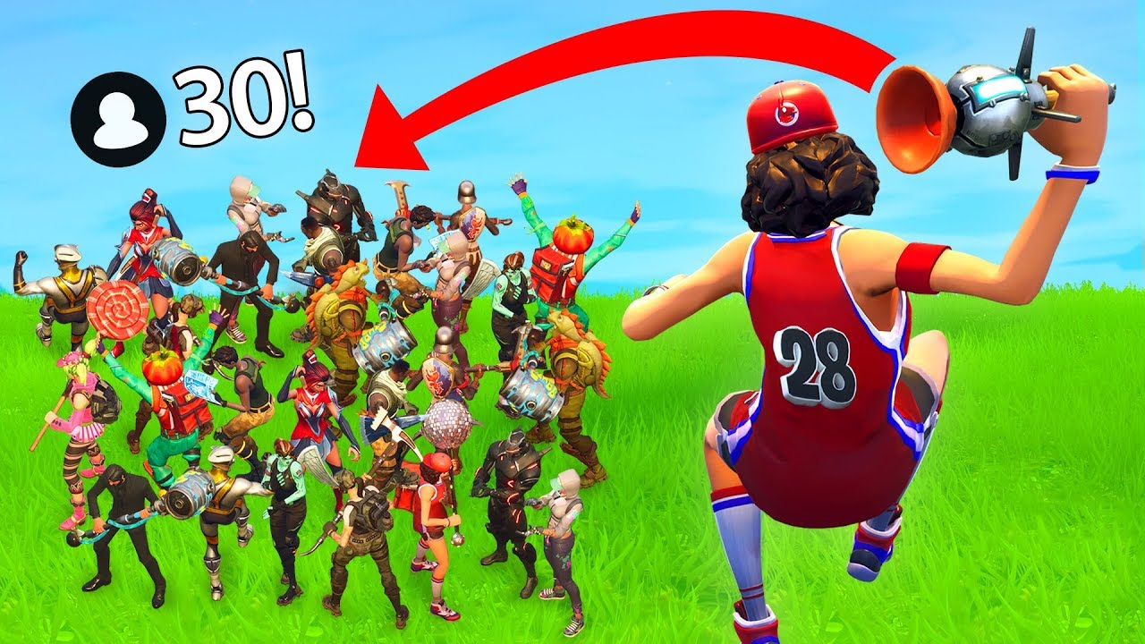 1 STICKY NADE VS 30 PLAYERS! (Fortnite FAILS & WINS #11)