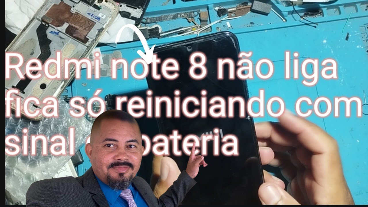 Redmi note 8t fica só reiniciando e mostrando sinal da bateria,como resolver passo a passo