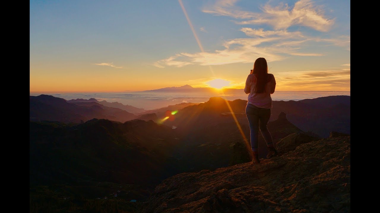 Roque Nublo -picnic and sunset on the top