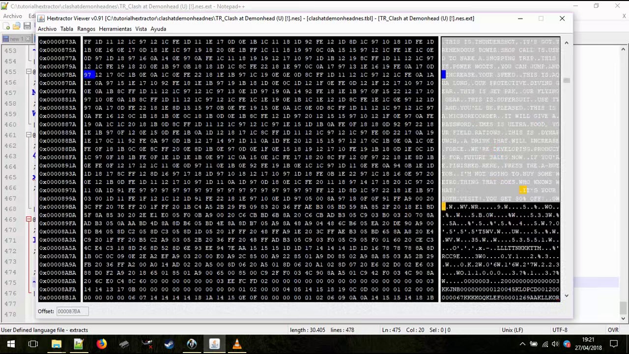Hextractor gu&iacute;a simple