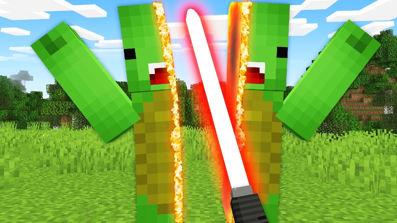 JJ CUT Mikey With a LIGHTSABER in Minecraft - Maizen