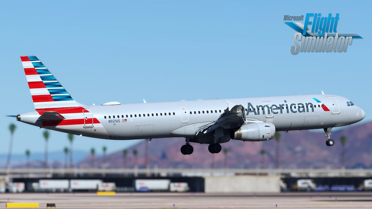 FS2020 | Fenix A321 | Visual into Phoenix with real ATC