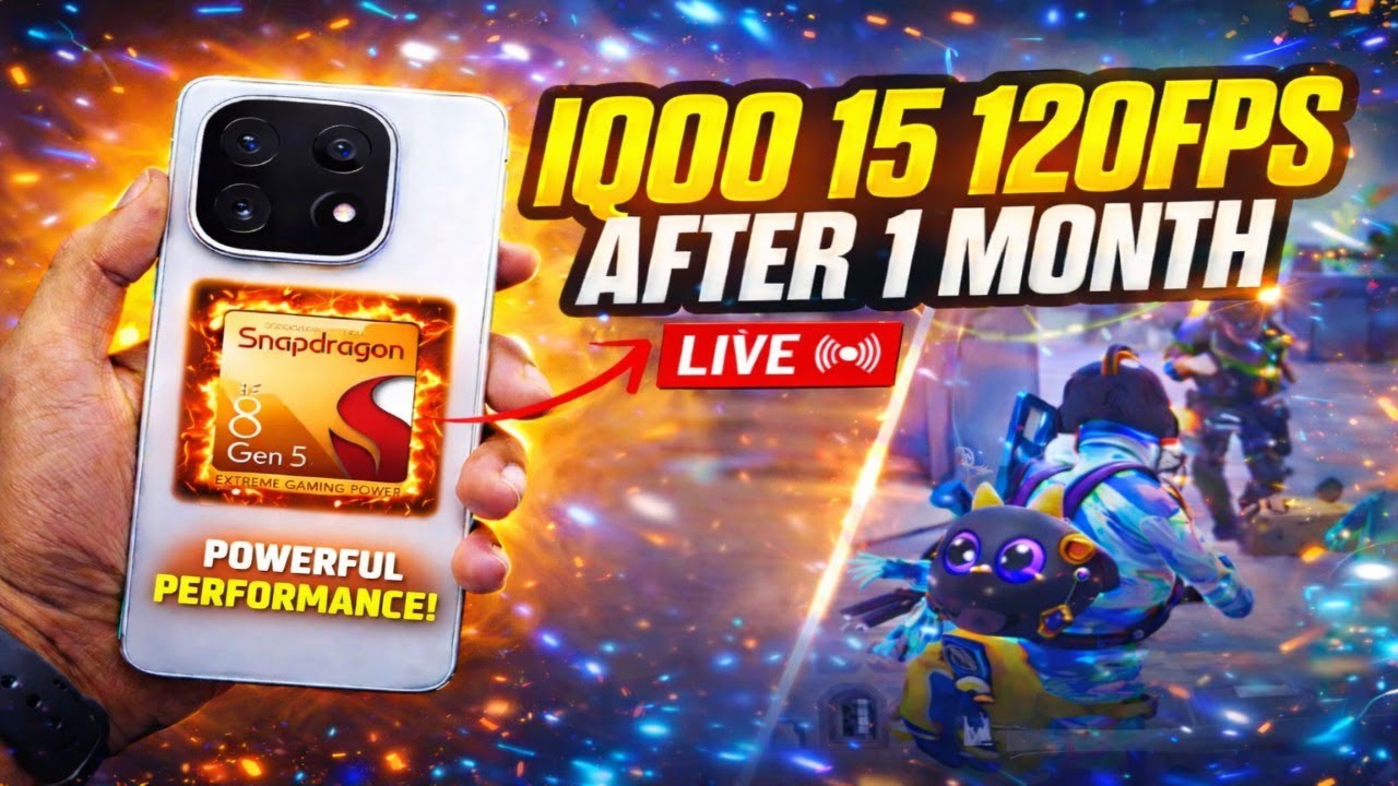 IQOO 15 120 FPS BGMI TEST 🔥 FPS METER LIVE |GIVEAWAY  #iqoo15 #bgmi #120fps