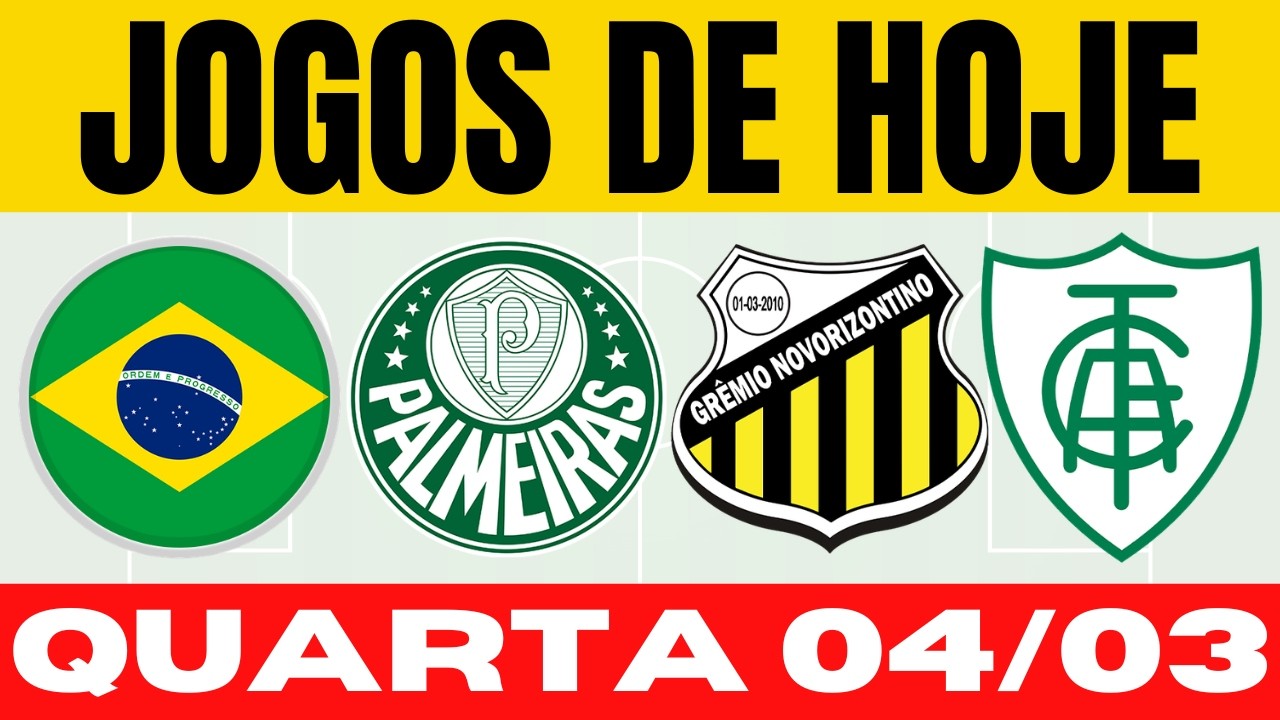⚽ JOGOS DE HOJE | FINAL DO PAULISTÃO 2026 | Quarta 04/03/2026 | 🔥 Agenda COMPLETA | COPA DO BRASIL