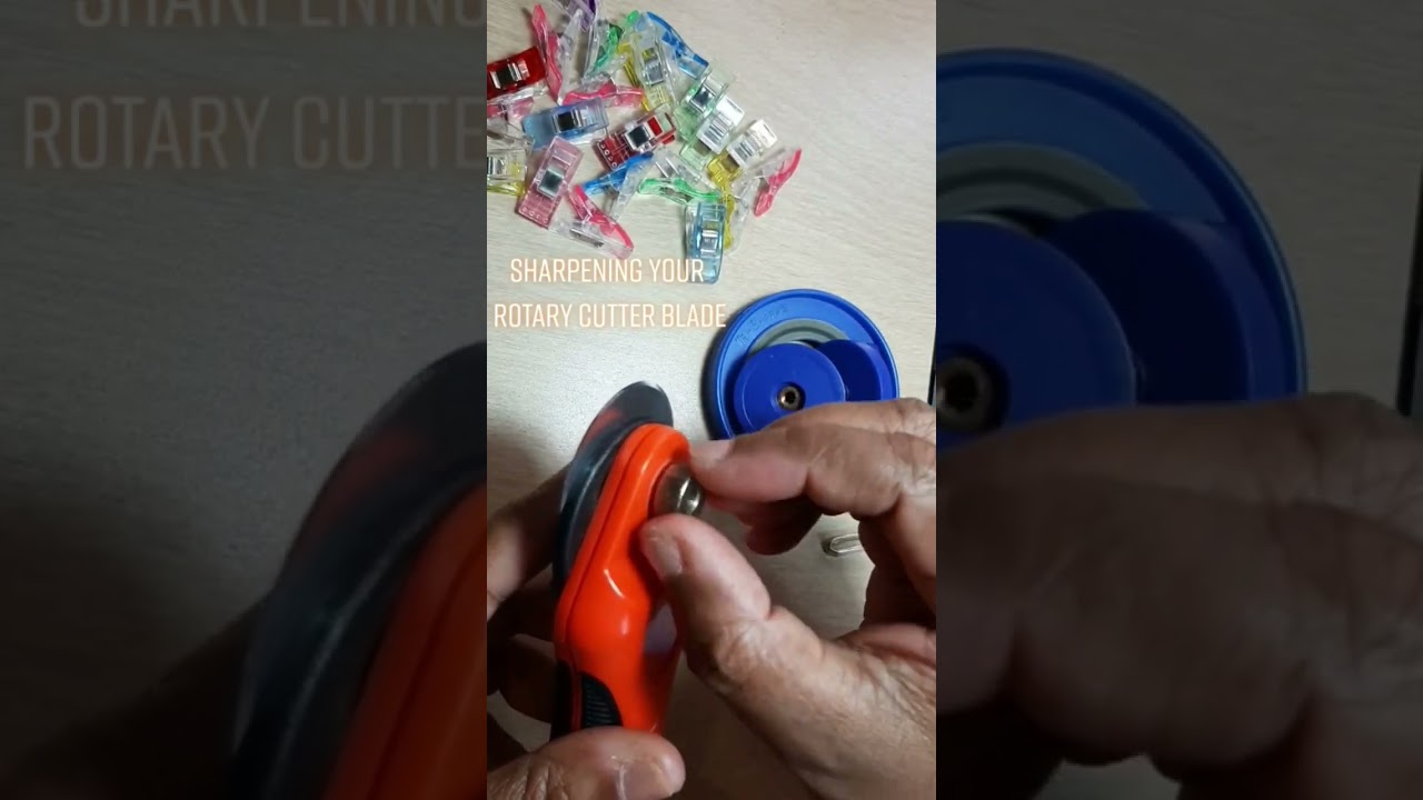 Rotary blade sharpening