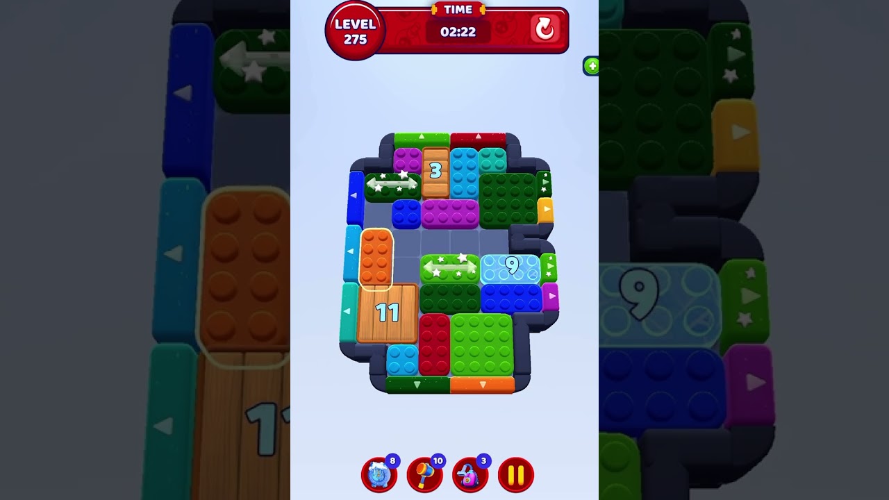 Color Block Jam Level 275 Solution Walkthrough#colorblockjam #gaming #games #colorblockjamgame #game