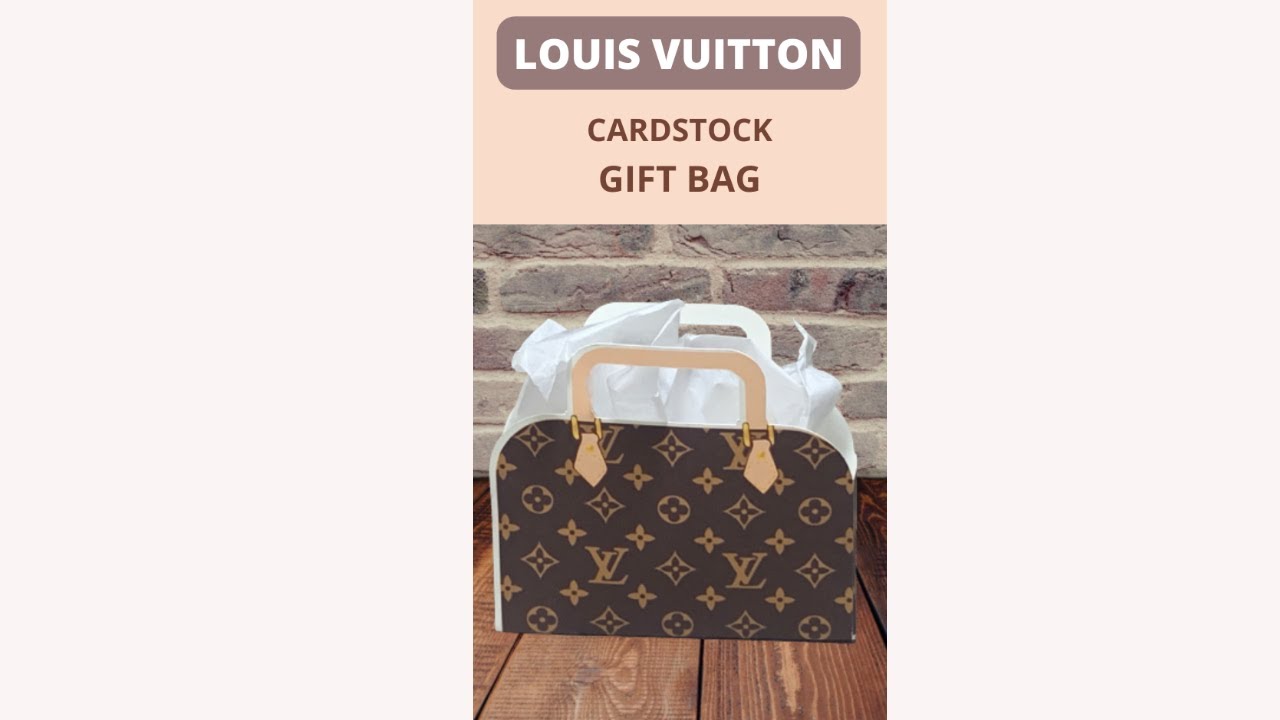 How To Make a Louis Vuitton purse gift bag with cardstock on Cricut #shorts
