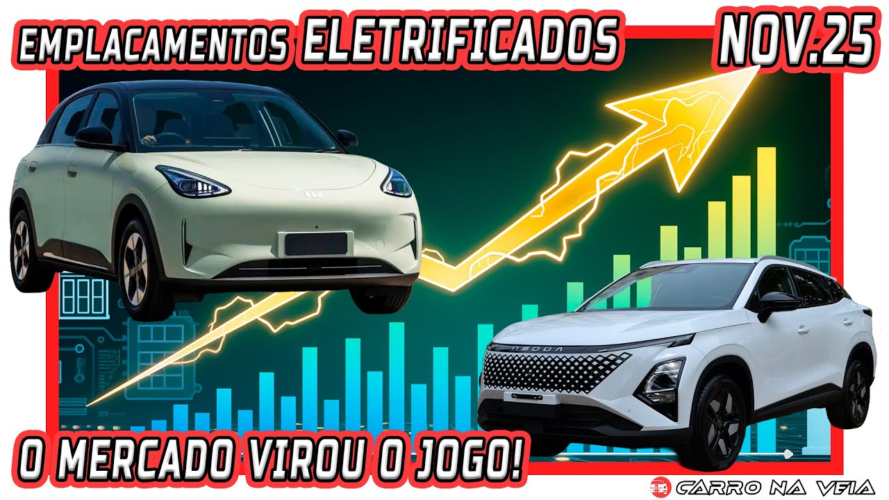 Eletrificados DISPARAM no Brasil em 2025! Veja o Ranking de Novembro