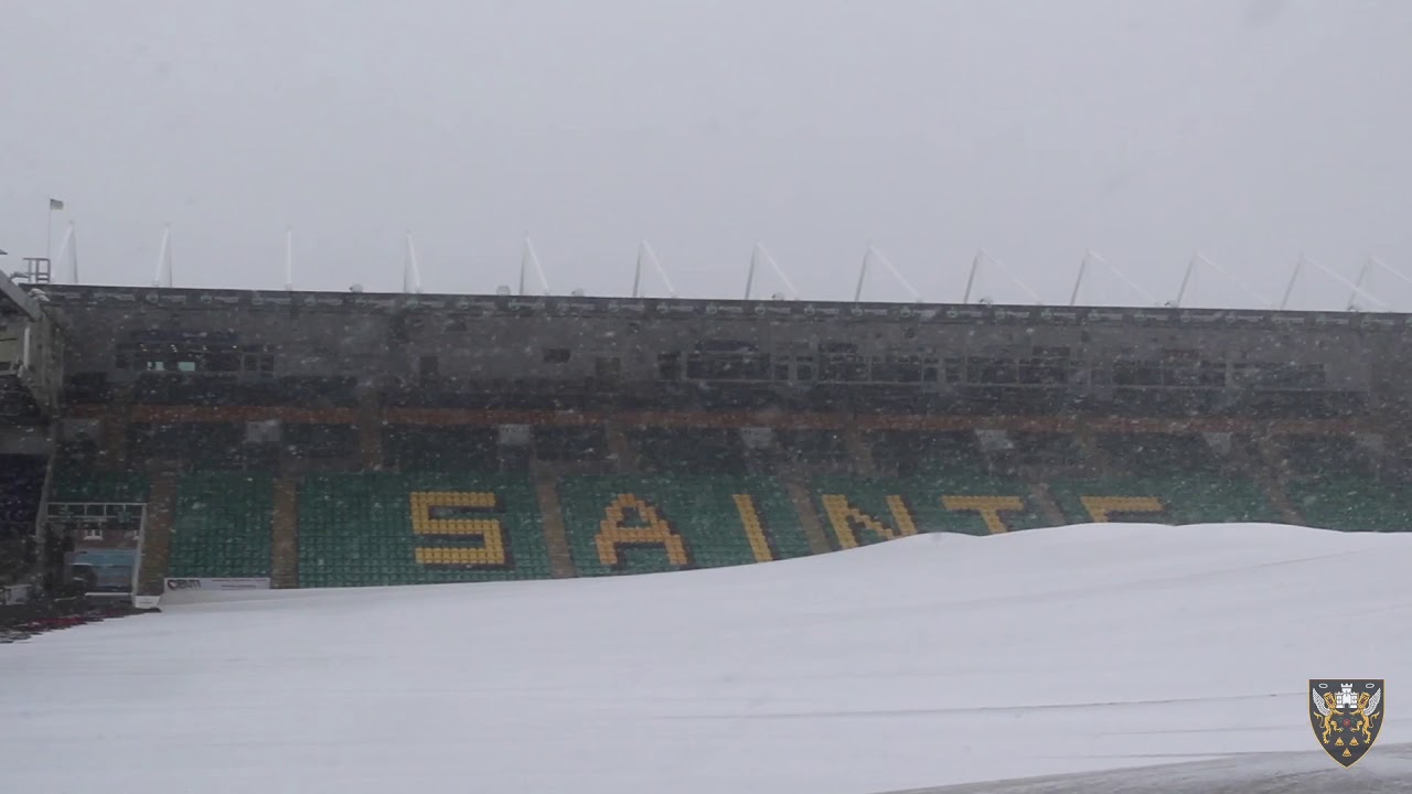 &lsquo;Beast from the East&rsquo; hits Franklin&rsquo;s Gardens