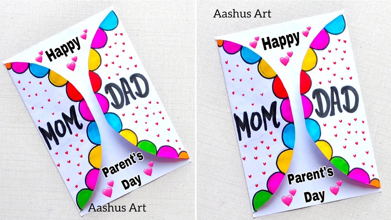 Parents day card making handmade/Easy and Beautiful Card for Parents day/DIY Card for Parents day
