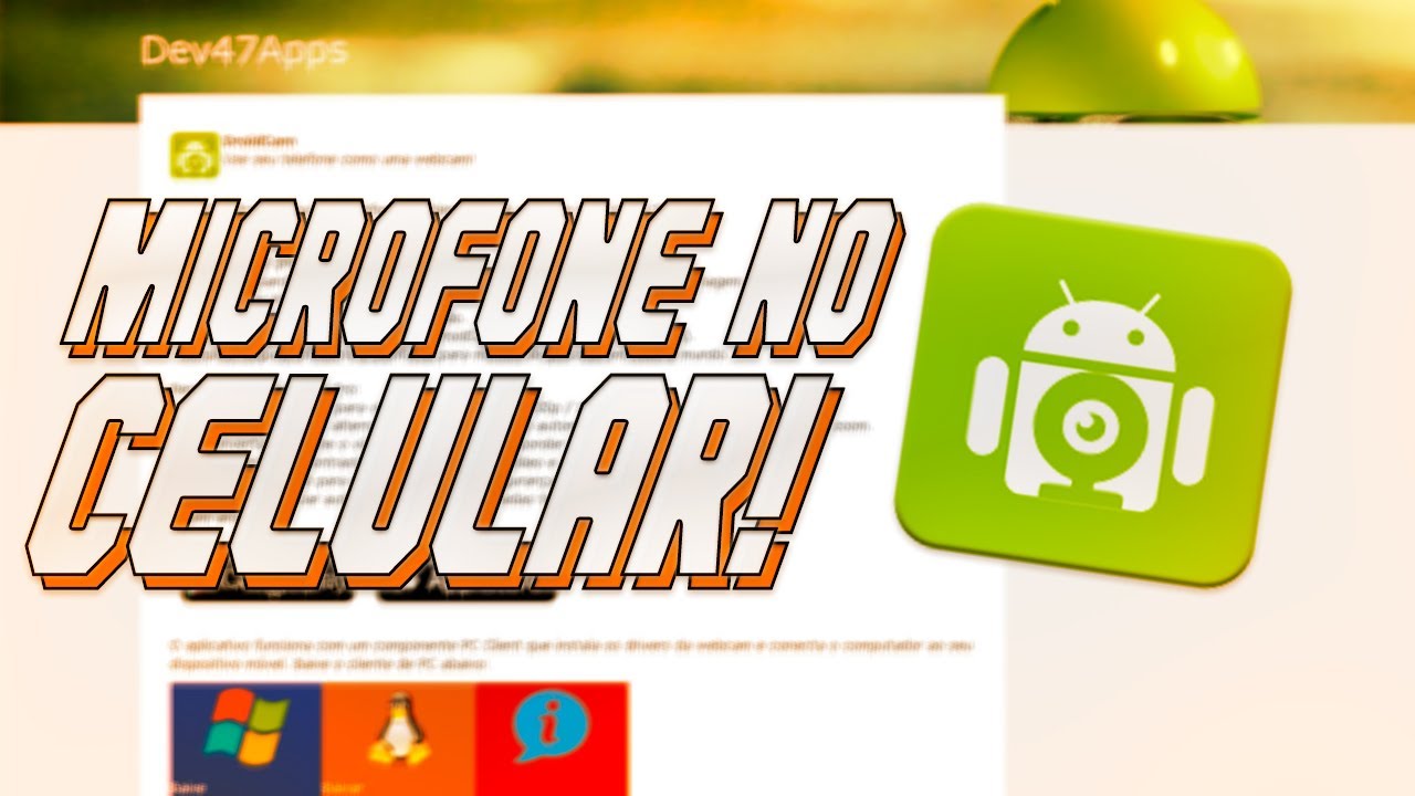 COMO USAR O CELULAR COMO MICROFONE NO PC! [DROIDCAM]