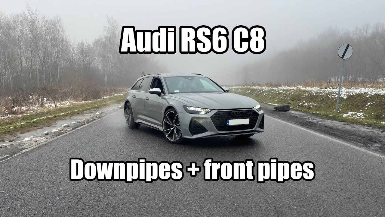 Audi RS6 (C8) | Downpipes with sports catalytic & front pipes | Baq Exhaust