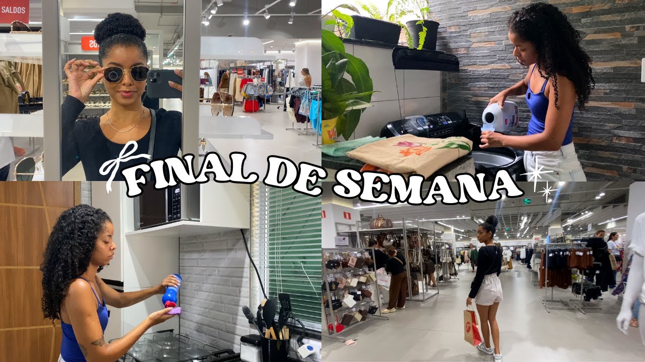 vlog final de semana, shopping, comprinhas, rotina de dona de casa